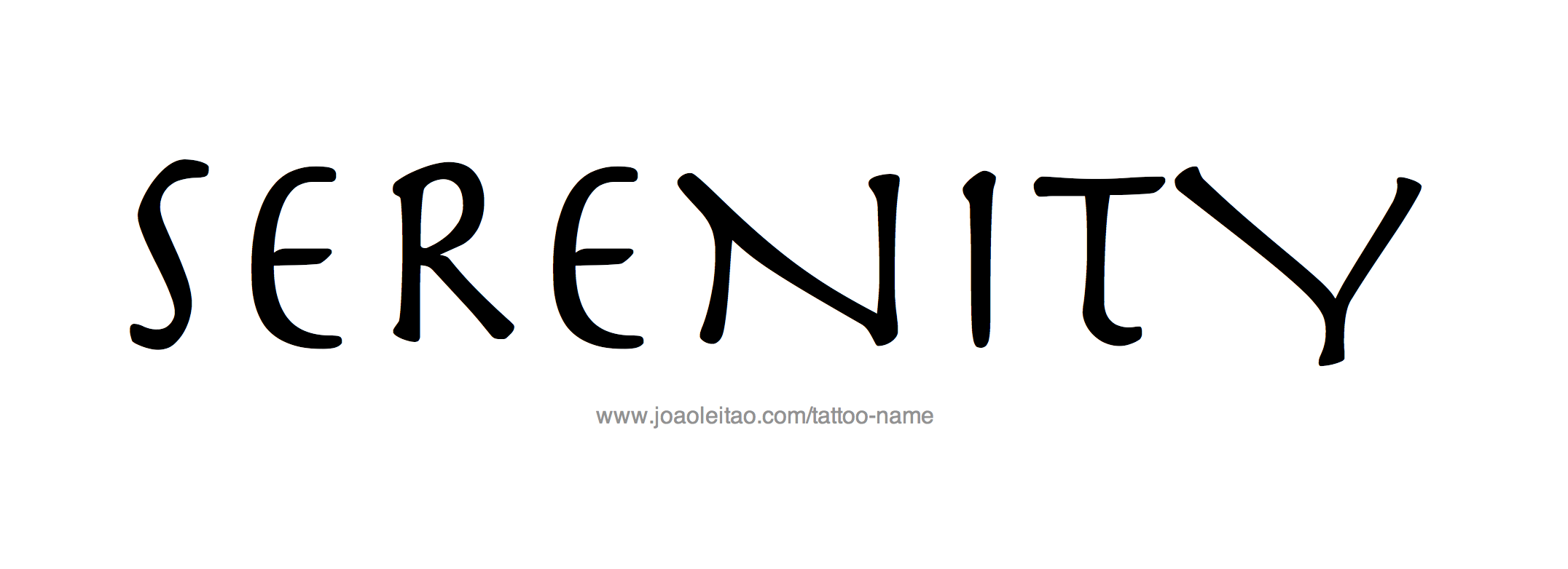 Serenity Name Tattoo Designs